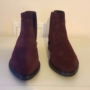 Via Spiga burgundy suede bootie